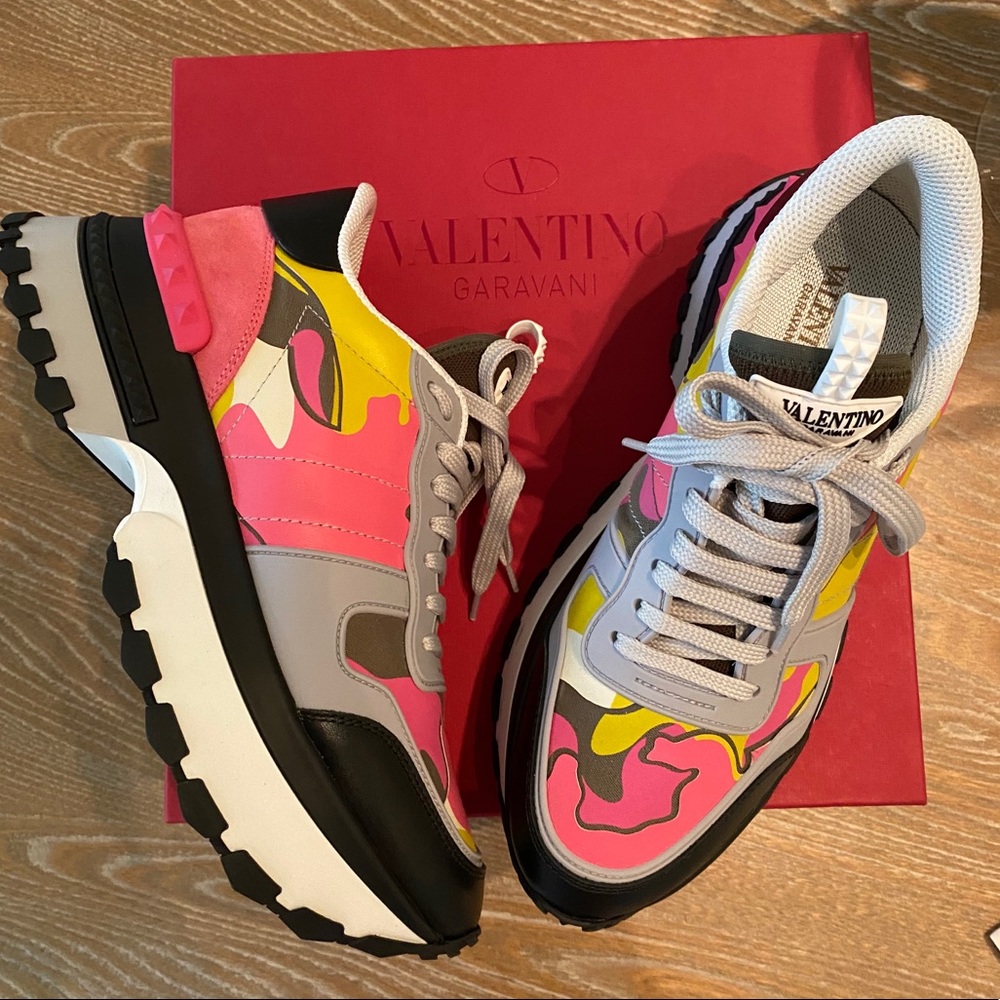 VALENTINO GARAVANI Rockrunner Up leather sneakers